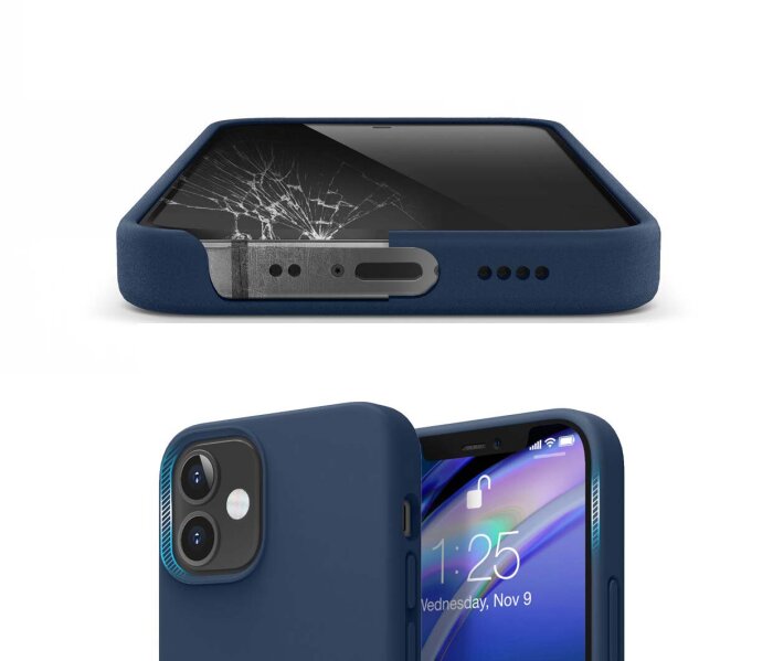Zaštitno kućište za iPhone 12 Mini Elago Silicone Case - Tamno plava