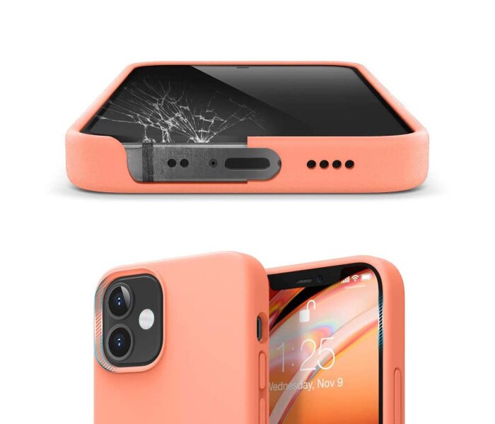 Zaštitno kućište za iPhone 12 Mini Elago Silicone Case - Narančasta