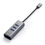 Satechi Type-C 2-u-1 USB Hub + Ethernet - sivi