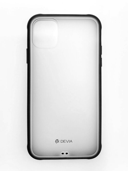 Zaštitno kućište za Apple iPhone 11 Pro Devia Elegant Border - Prozirno / Crna