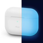 AirPods Pro Silicon case Elago - bijela (svijetli plavo u mraku)