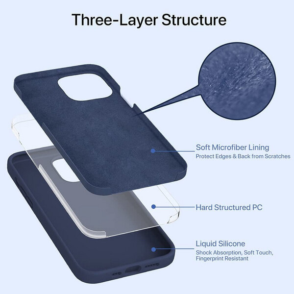 Zaštitno kućište za iPhone 13 mini Sdesign Silicon Case - Plava