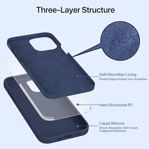 Zaštitno kućište za iPhone 13 Pro Sdesign Silicon Case - Plava