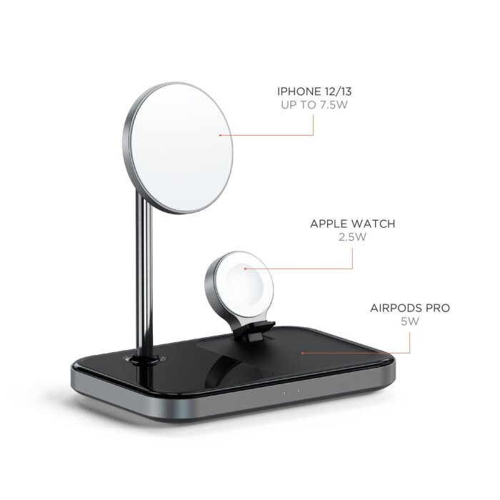 Satechi Magnetic 3u1 Wireless Charging Stand