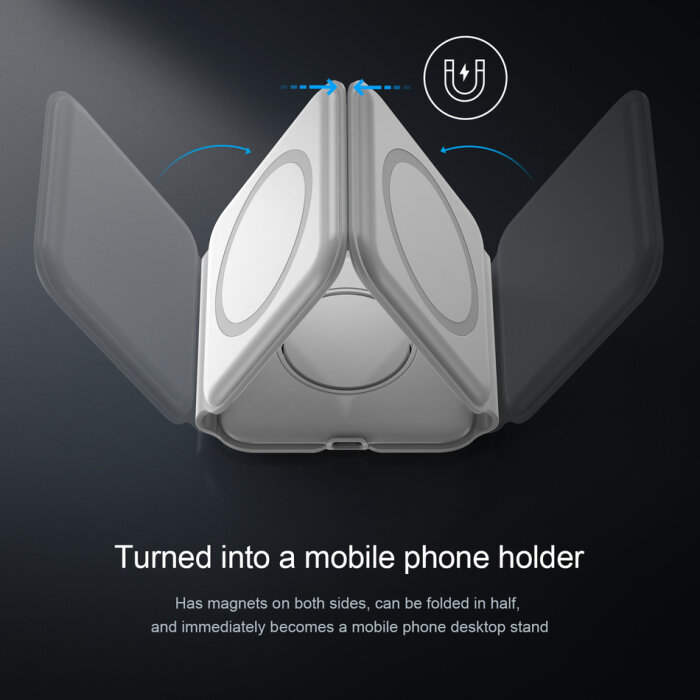 Punjač Sdesign 3in1 Folding Wireless Charger - Crna