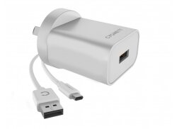 Punjač Cygnett PowerPlus USB QC 3.0 18W + USB-C na USB-A kabel 1.5m - Bijeli
