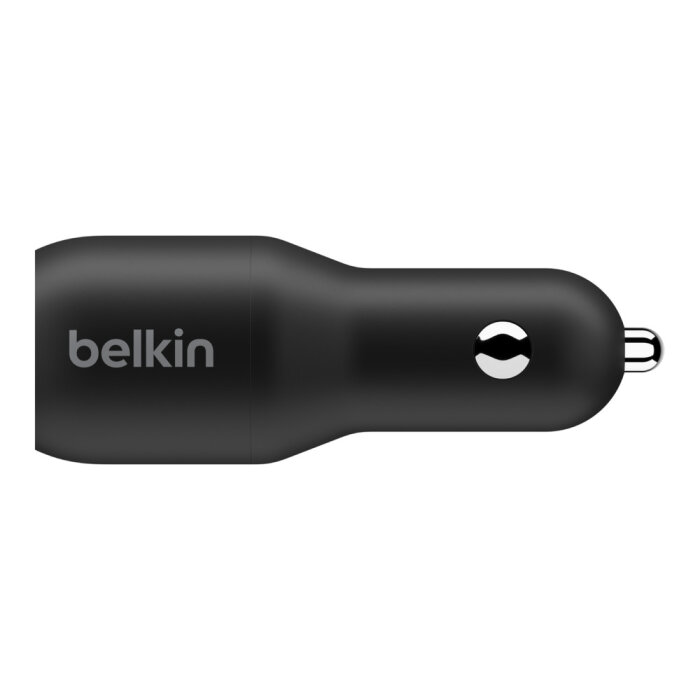 Auto punjač Belkin Boost Charger 36W Dual USB-C - Crni