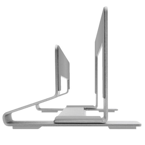Vertikalni stalak Macally Vertical Laptop stand - Srebrna
