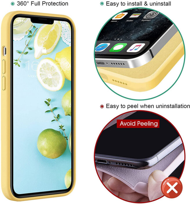 Zaštitno kućište za iPhone 13 Pro Max Sdesign Silicon Case - Žuta