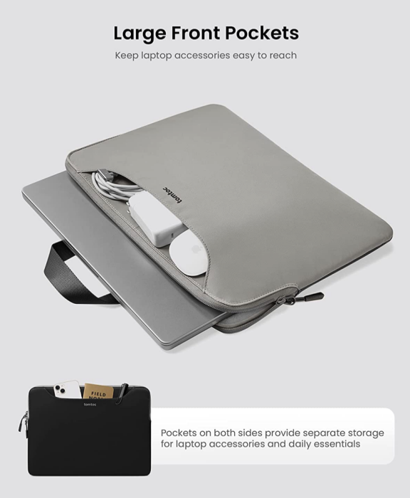 Tomtoc THE HER Sleeve za MacBook Pro 14'' - Tamno siva / Siva