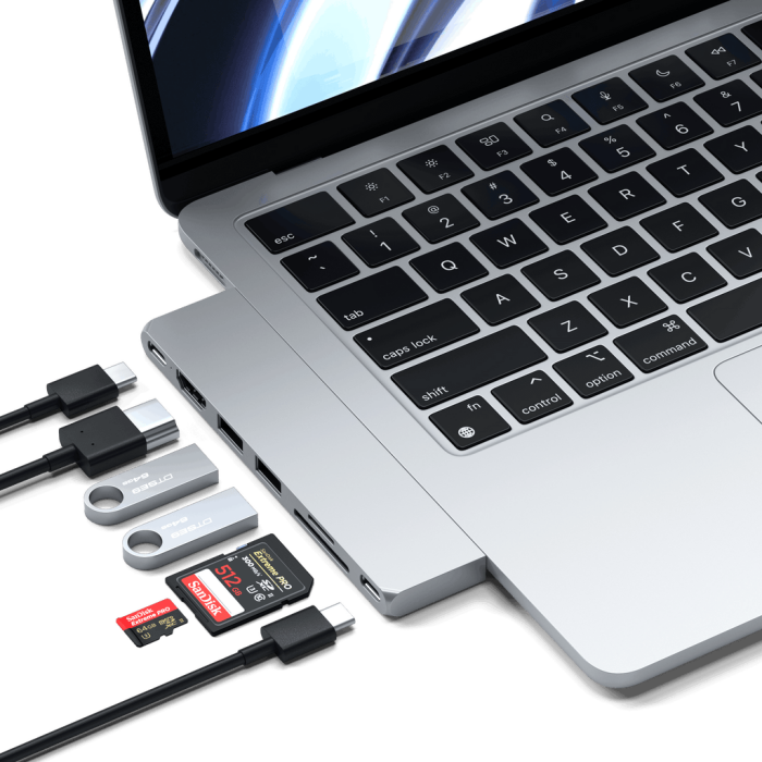 Satechi USB-C PRO Hub Slim Adapter - Srebrna