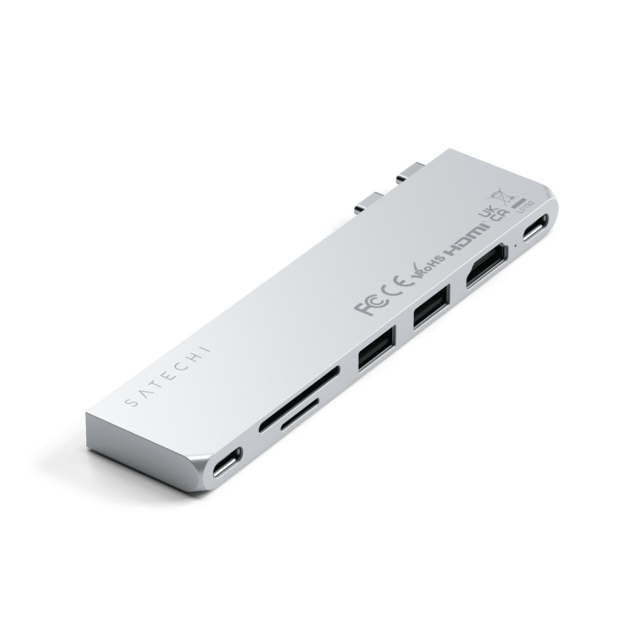 Satechi USB-C PRO Hub Slim Adapter - Srebrna