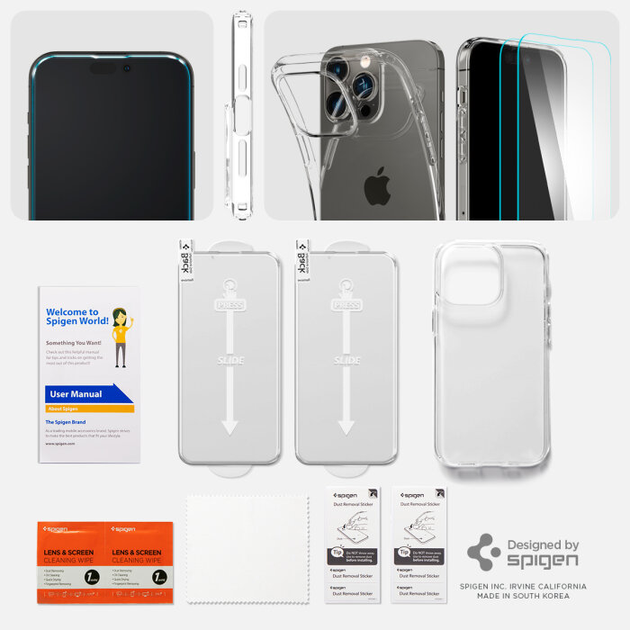 Zaštitno kućište za iPhone 14 Pro Spigen Crystal Pack - Prozirno