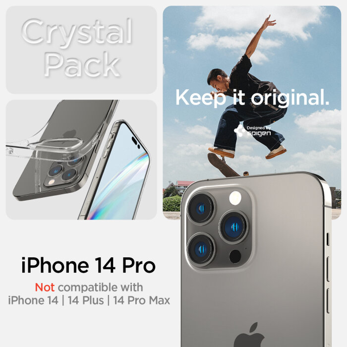 Zaštitno kućište za iPhone 14 Spigen Crystal Pack - Prozirno