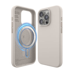 Zaštitno kućište za Apple iPhone 15 Pro Elago MagSafe Silicon Case - Smeđa