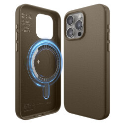 Zaštitno kučište za Apple iPhone 15 Pro Max Elago MagSafe Leather Case - Smeđa