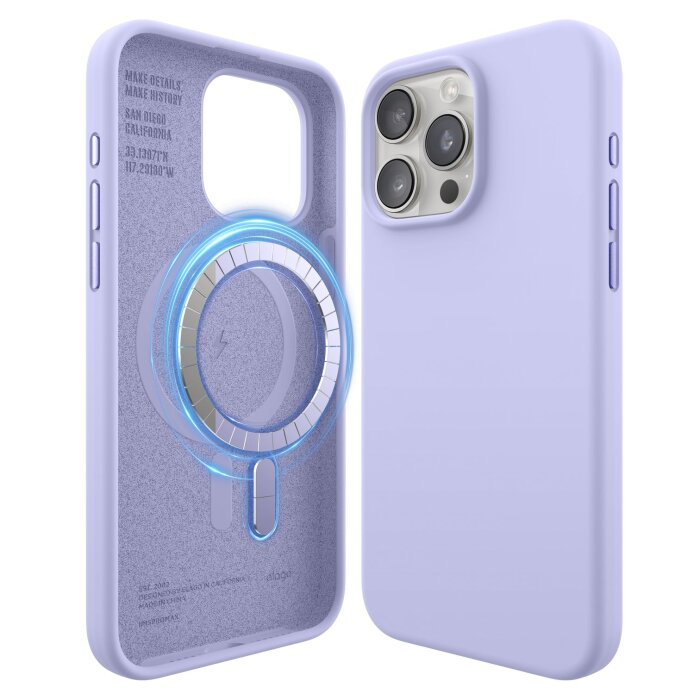 Zaštitno kučište za Apple iPhone 15 pro Max Elago MagSafe Silicone Case - Ljubičasta