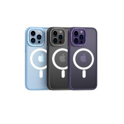 Zaštitno kučište za Apple iPhone 14 Comma Joy Metal Magsafe - Plava