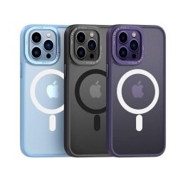Zaštitno kučište za Apple iPhone 14 Pro Max Comma Joy Metal MagSafe - Plava