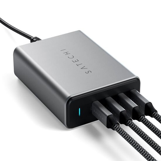Satechi 165w USB-C 4-port PD Gan Charger - Svemirski siva
