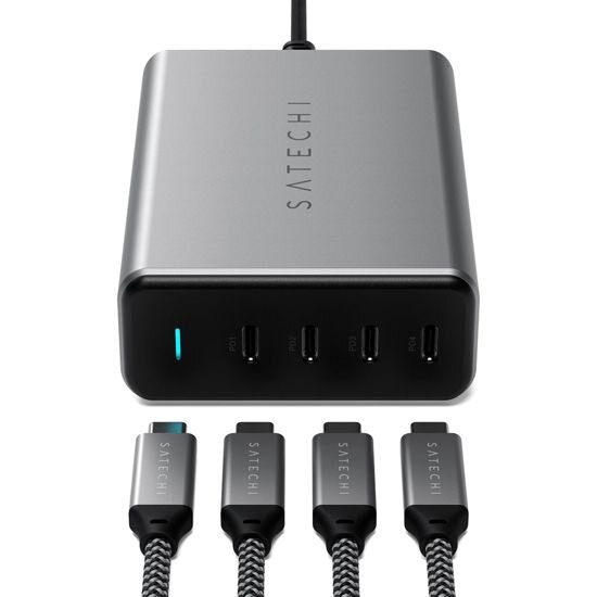 Satechi 165w USB-C 4-port PD Gan Charger - Svemirski siva