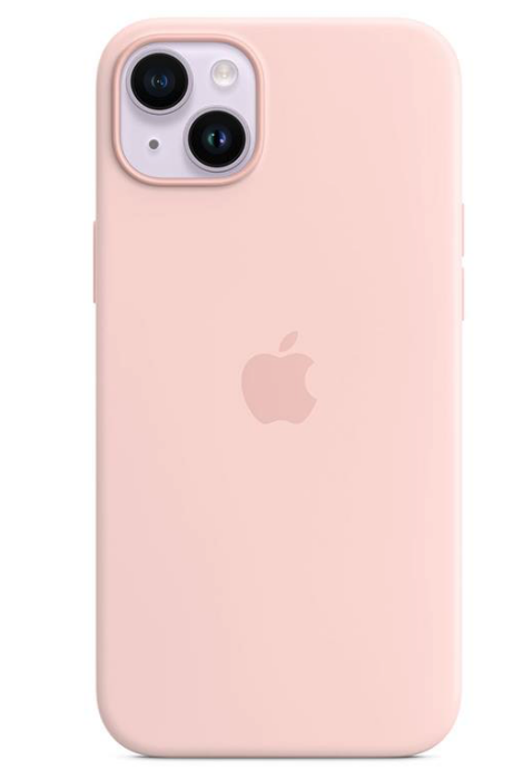 Apple iPhone 14 Plus Silicone Case with MagSafe - Chalk Pink