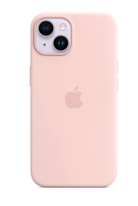 Apple iPhone 14 Silicone Case with MagSafe - Chalk Pink