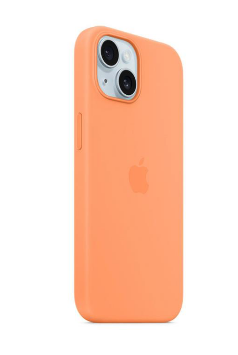 Apple iPhone 15 Silicone Case with MagSafe - Orange Sorbet