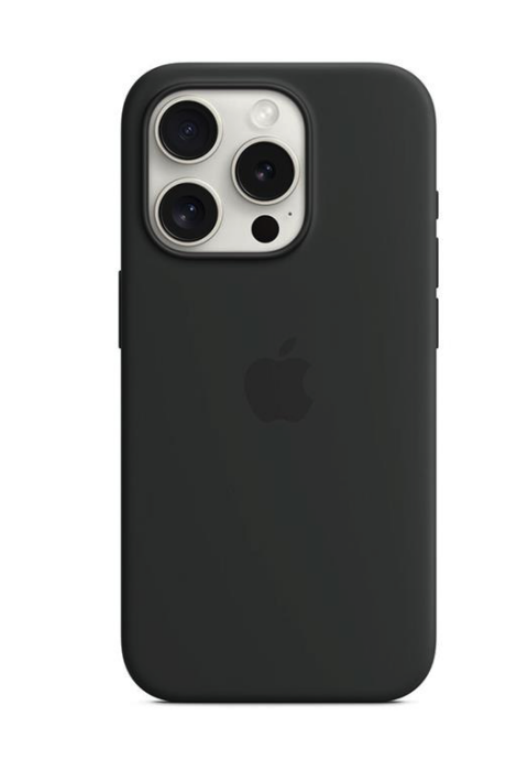 Apple iPhone 15 Pro Silicone Case with MagSafe - Black
