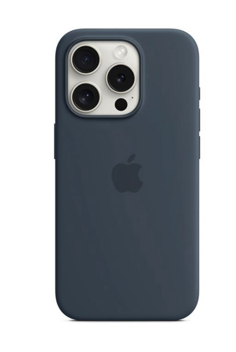 Apple iPhone 15 Pro Silicone Case with MagSafe - Storm Blue