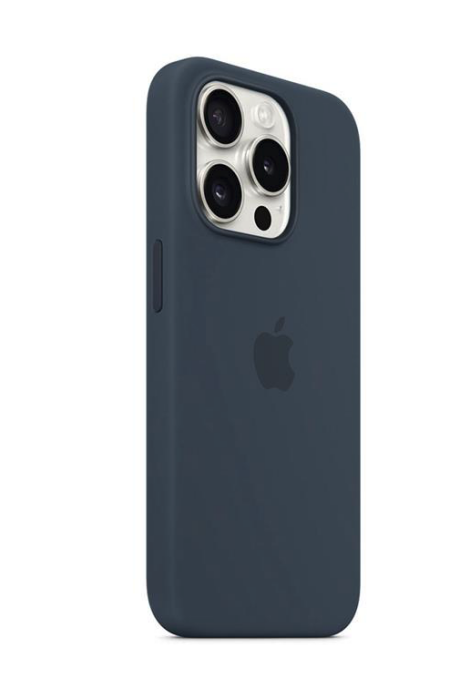 Apple iPhone 15 Pro Silicone Case with MagSafe - Storm Blue