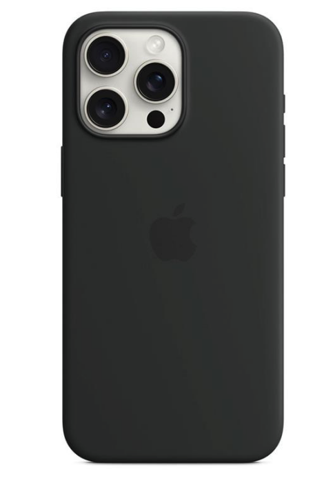 Apple iPhone 15 Pro Max Silicone Case with MagSafe - Black