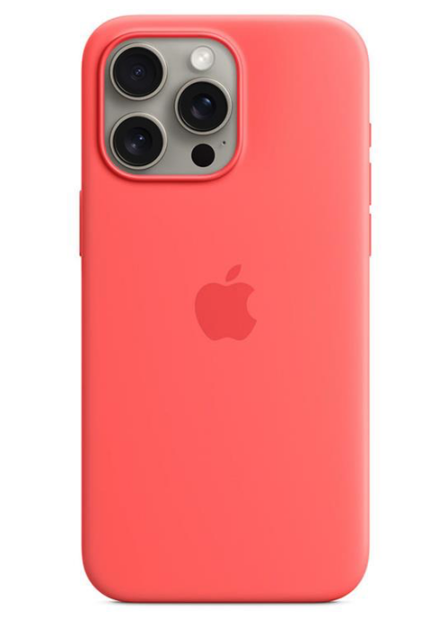 Apple iPhone 15 Pro Max Silicone Case with MagSafe - Guava