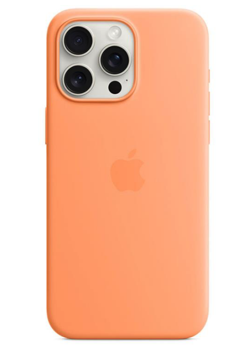 Apple iPhone 15 Pro Max Silicone Case with MagSafe - Orange Sorbet