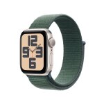 Apple Watch SE GPS 44mm Starlight Aluminium Case with Lake Green Sport Loop