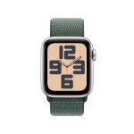 Apple Watch SE GPS 44mm Starlight Aluminium Case with Lake Green Sport Loop