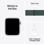 Apple Watch SE GPS 44mm Starlight Aluminium Case with Lake Green Sport Loop