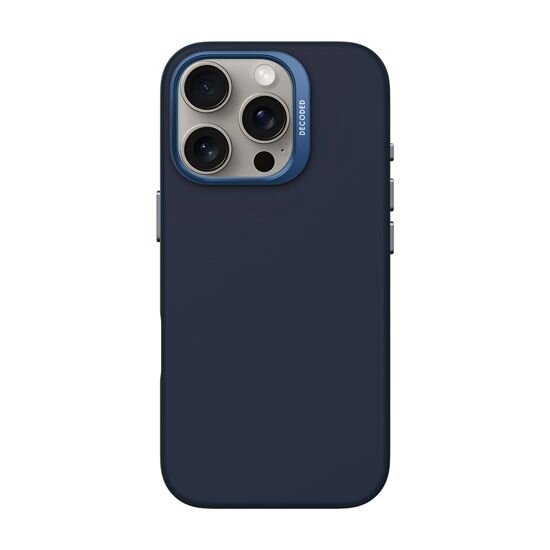 Decoded Antimicrobial Silicone MagSafe maskica za iPhone 16 Pro - Tamno Plava