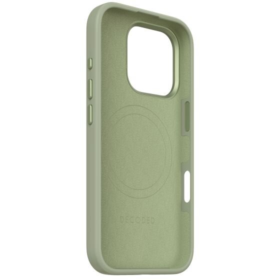Decoded Antimicrobial Silicone MagSafe maskica za iPhone 16 Pro - Zelena