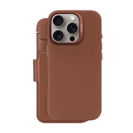 Decoded MagSafe Detachable Folio za iPhone 16 Pro – Smeđa
